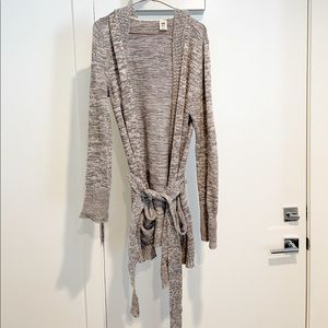 Hooded cardigan sweater